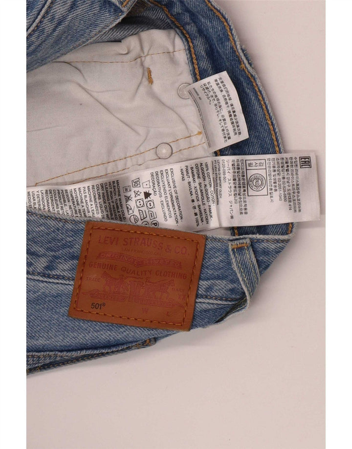 Levi's Damen 501 Straight Jeans W25 L30 Blaue Baumwolle