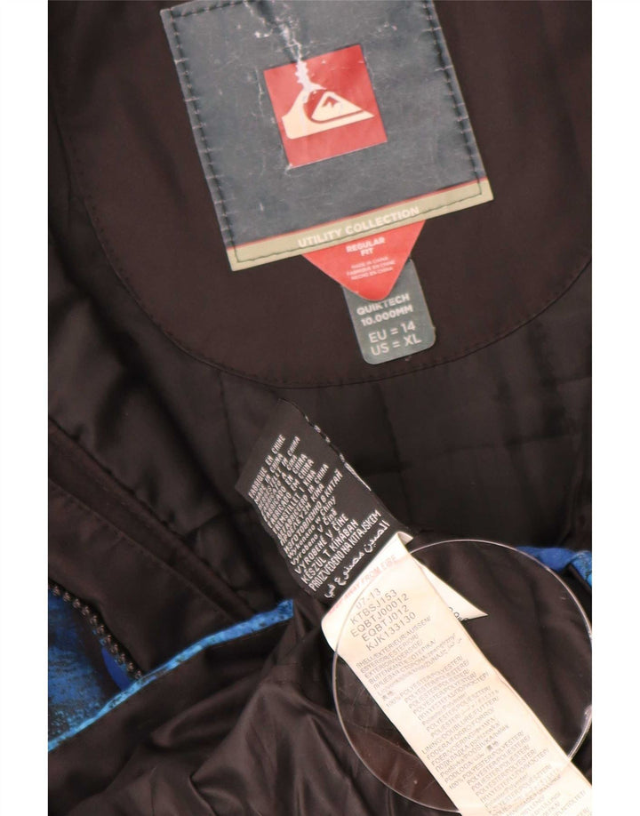 Quiksilver Jungen Skijacke mit Grafik, 13–14 Jahre, blaues Polyester