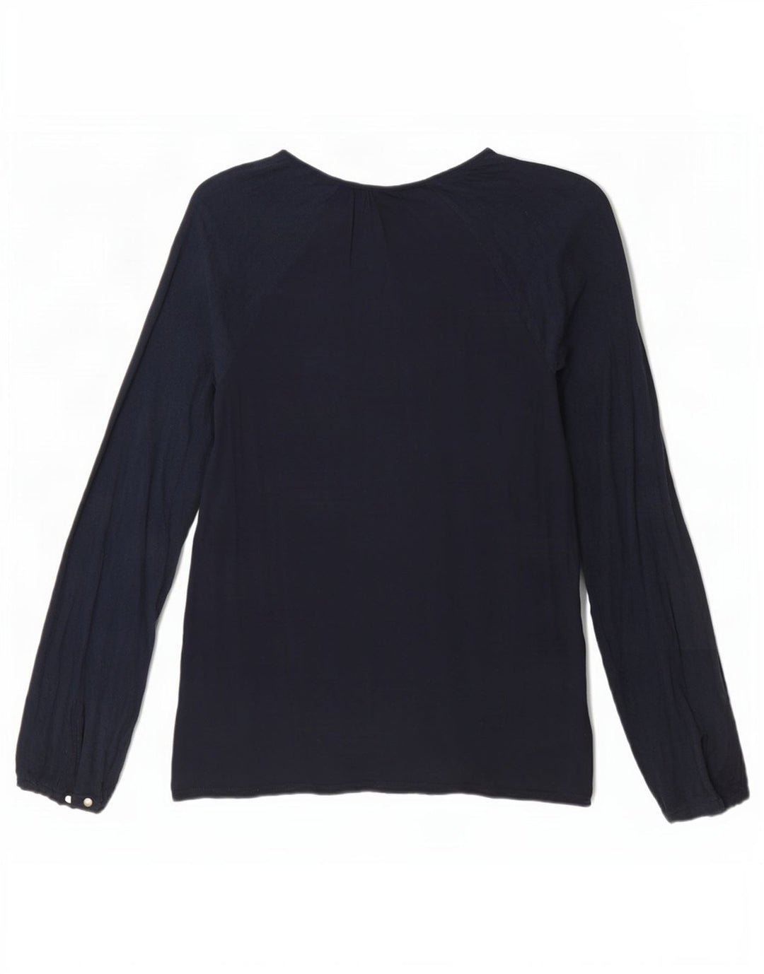 Tommy Hilfiger Damen Top Langarm US 6 Medium Marineblau Viskose