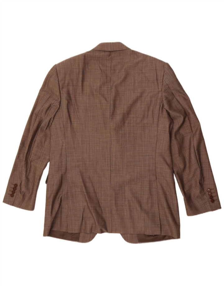 Canali Herren-Blazer mit 3 Knöpfen, IT 50, große graue Wolle