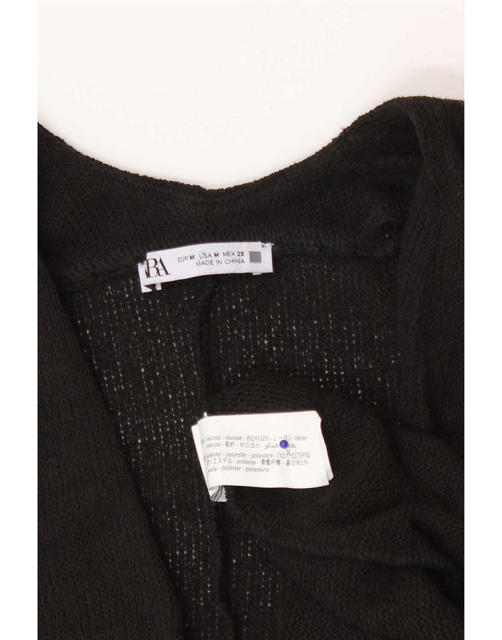 Zara Damen Übergroßes Weste-Tanktop UK 14 Mittelschwarze Viskose