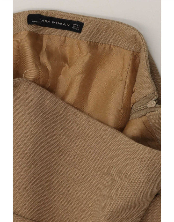Zara Damen Minirock XS W24 Beige