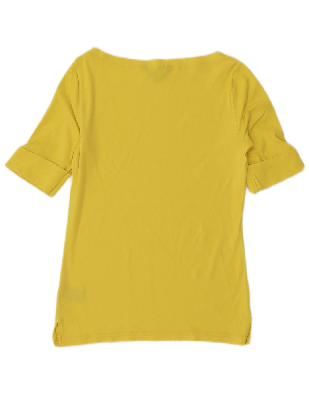 Ralph Lauren Damen Blusenoberteil UK 12 Mittelgelbe Baumwolle