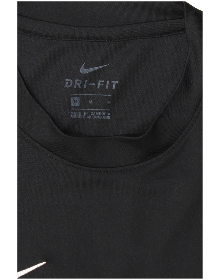 NIKE Herren Dri Fit T-Shirt Top Medium Schwarz