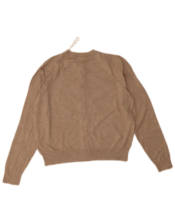 Marks & Spencer Damen Crop Cardigan Pullover UK 14 Mittelbeige Viskose