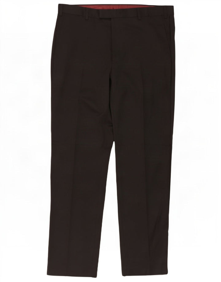 Marks & Spencer Herren-Anzughose, normal, W38, L31, Schwarz, Polyester