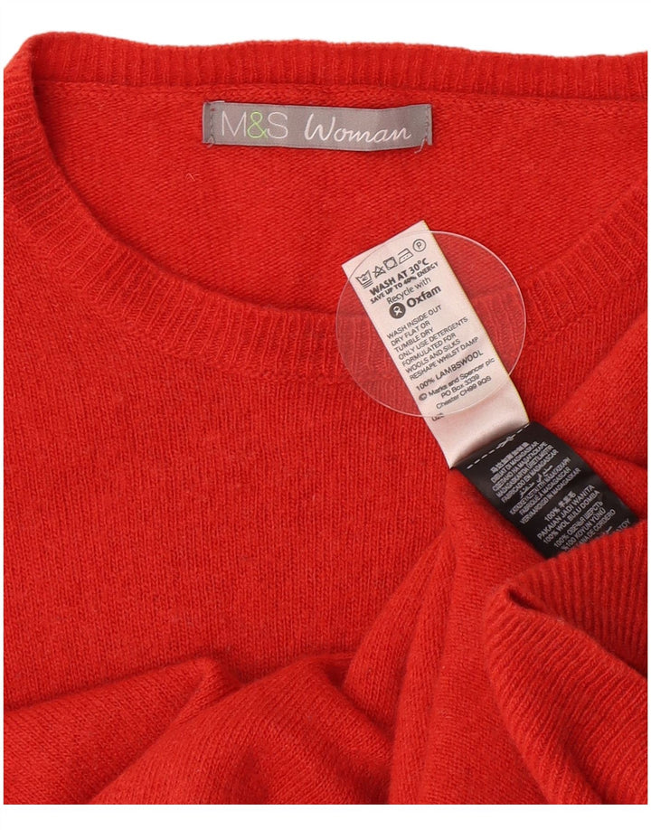 Marks & Spencer Damen-Pullover mit U-Boot-Ausschnitt, UK 12, Mittelorange