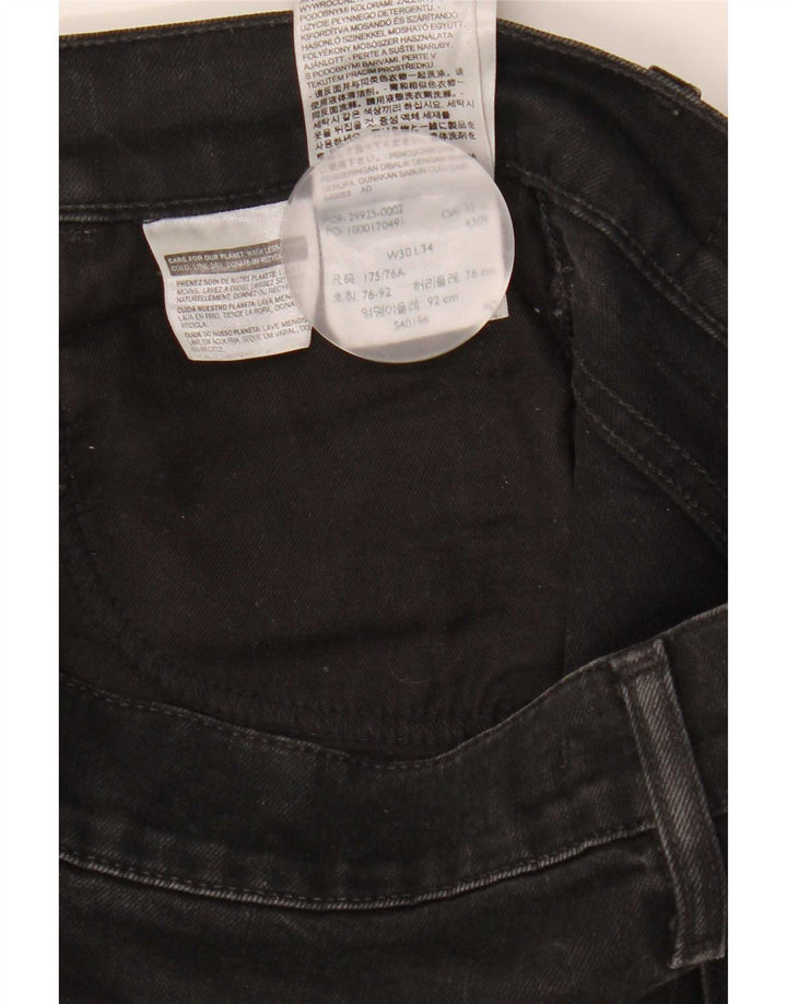 Levi's Damen Line 8 Slim Jeans W30 L34 Schwarze Baumwolle