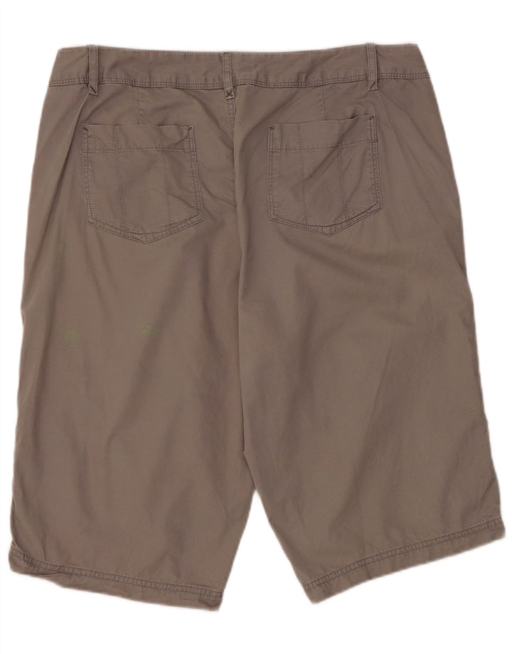 Eddie Bauer Damen Chino-Shorts US 12 Large W34 Graue Baumwolle