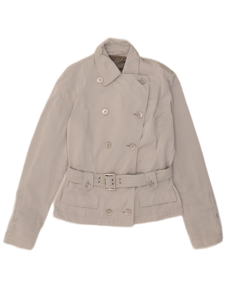 Brema Damen Kurzer Pea Coat IT 48 XL Graues Nylon