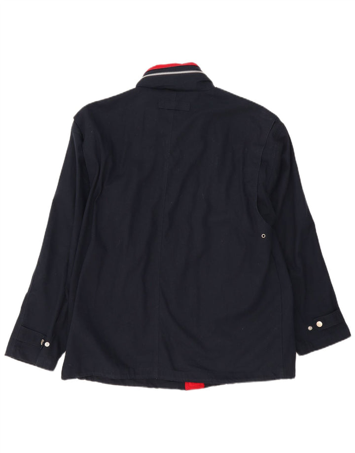 OXER Herren-Utility-Jacke mit Kapuze, UK 40, große marineblaue Baumwolle