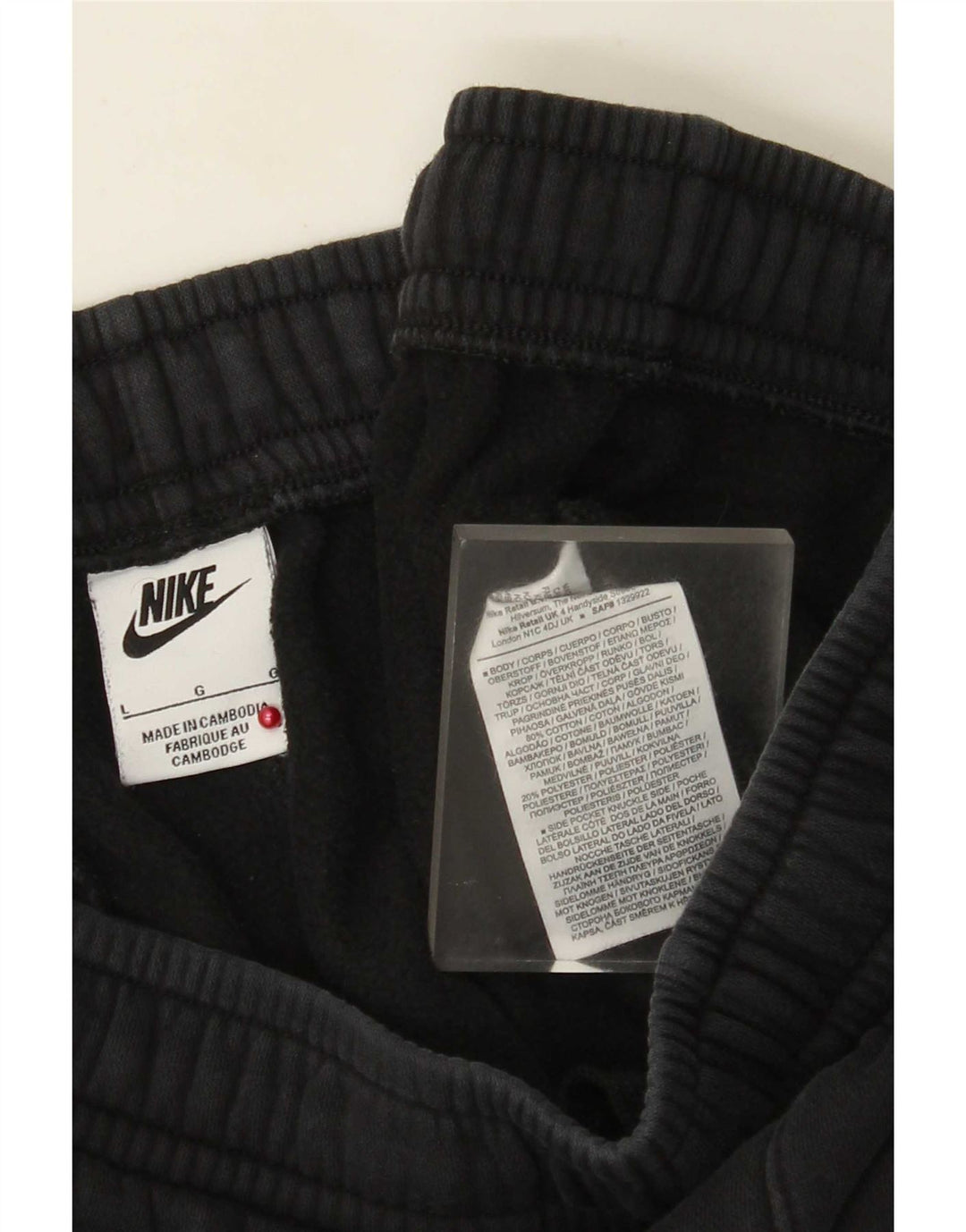 Nike Damen-Trainingshose, Jogginghose, groß, aus schwarzer Baumwolle