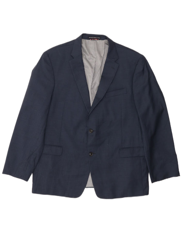 Tommy Hilfiger Herren-Blazer mit 2 Knöpfen, UK 46 3XL, marineblaue Wolle