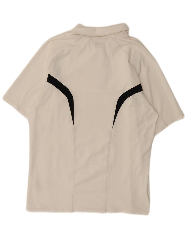 Nike Herren-Poloshirt, groß, weißes Colourblock-Polyester