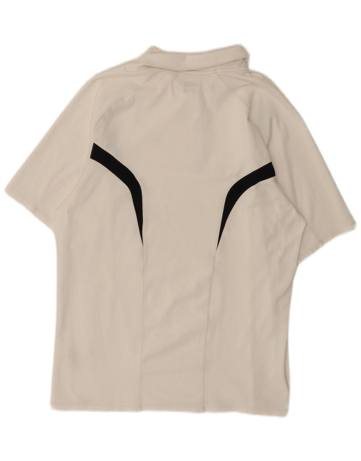 Nike Herren-Poloshirt, groß, weißes Colourblock-Polyester
