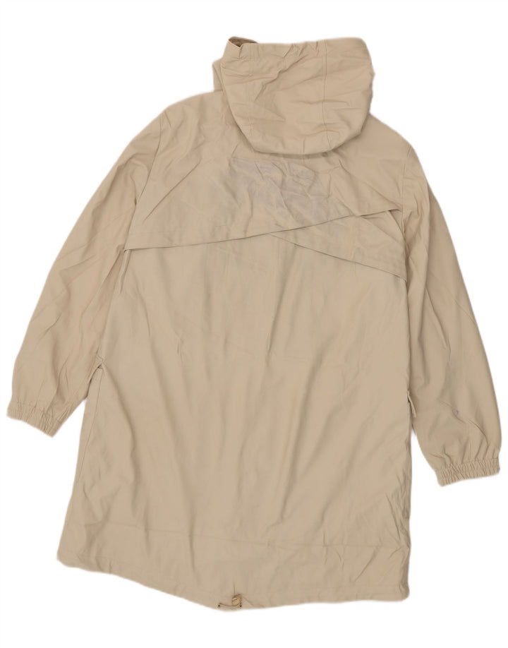 Zara Damen-Windbreaker-Mantel mit Kapuze, UK 16, Größe L, Beige, Polyester