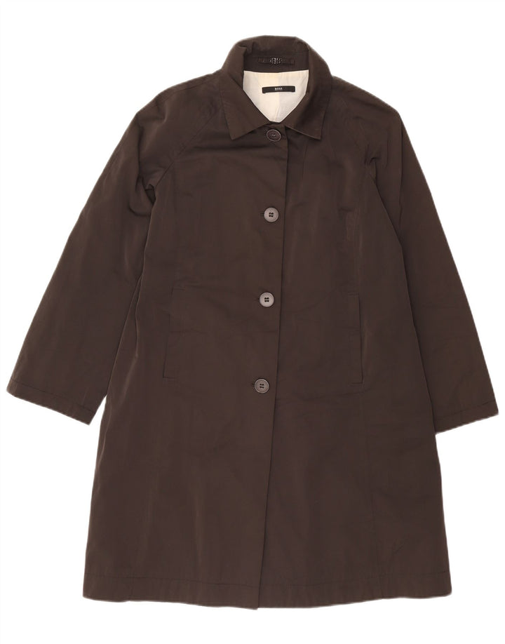 Hugo Boss Damen Trenchcoat UK 14 Mittelgraues Polyester