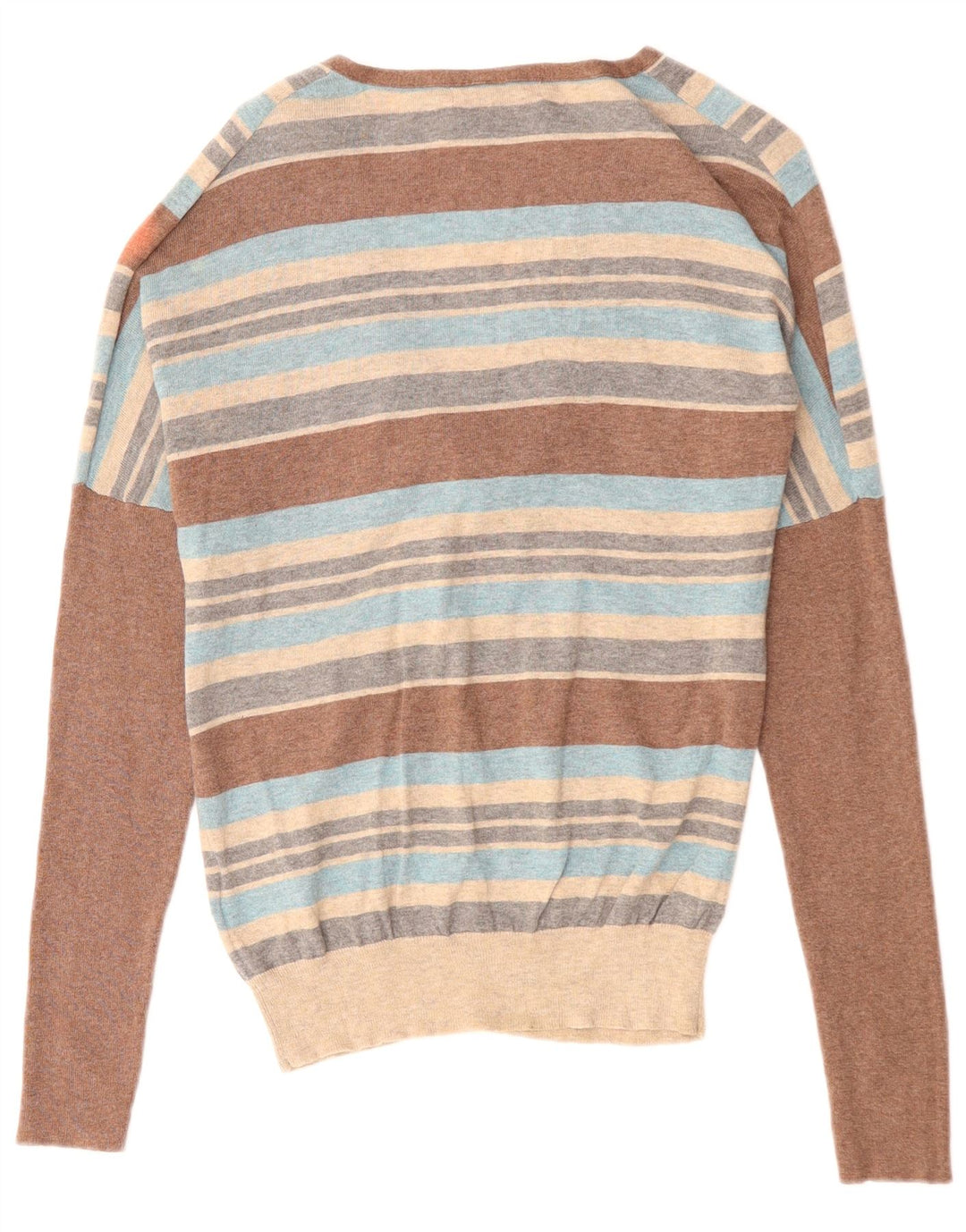 MONSOON Damen-Pullover mit V-Ausschnitt, Gr. 12, mittelgroß, mehrfarbig, gestreift