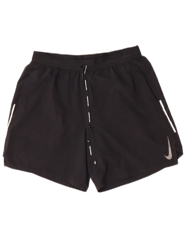Nike Damen Dri Fit Sportshorts, groß, aus schwarzem Polyester