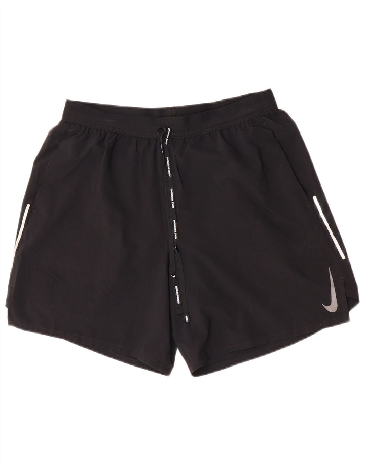 Nike Damen Dri Fit Sportshorts, groß, aus schwarzem Polyester