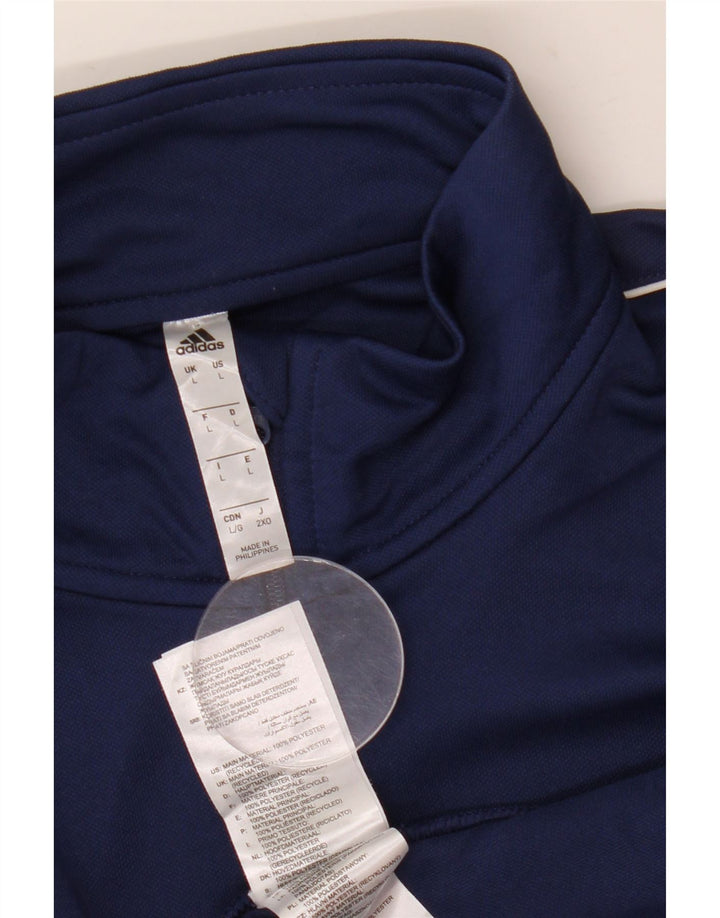 Adidas Herren Aeroready Zip Neck Pullover Trainingsanzug Top Large Marineblau