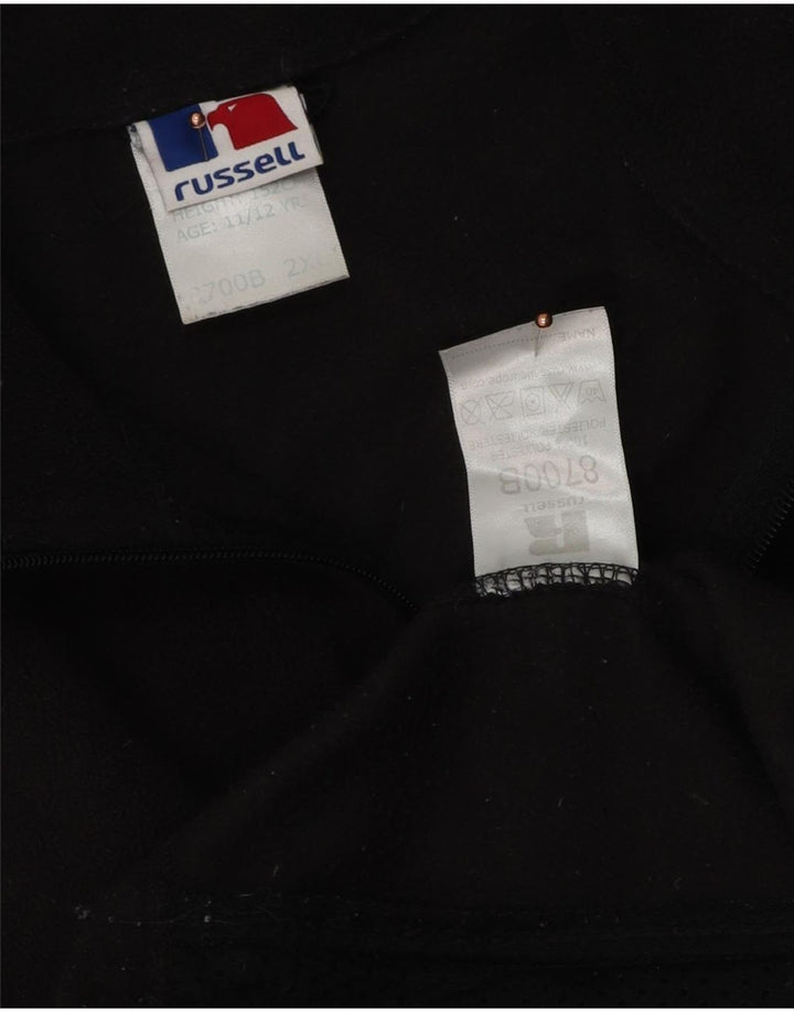 Russell Athletic Fleecejacke für Jungen, 11–12 Jahre, 2XL, schwarzes Polyester