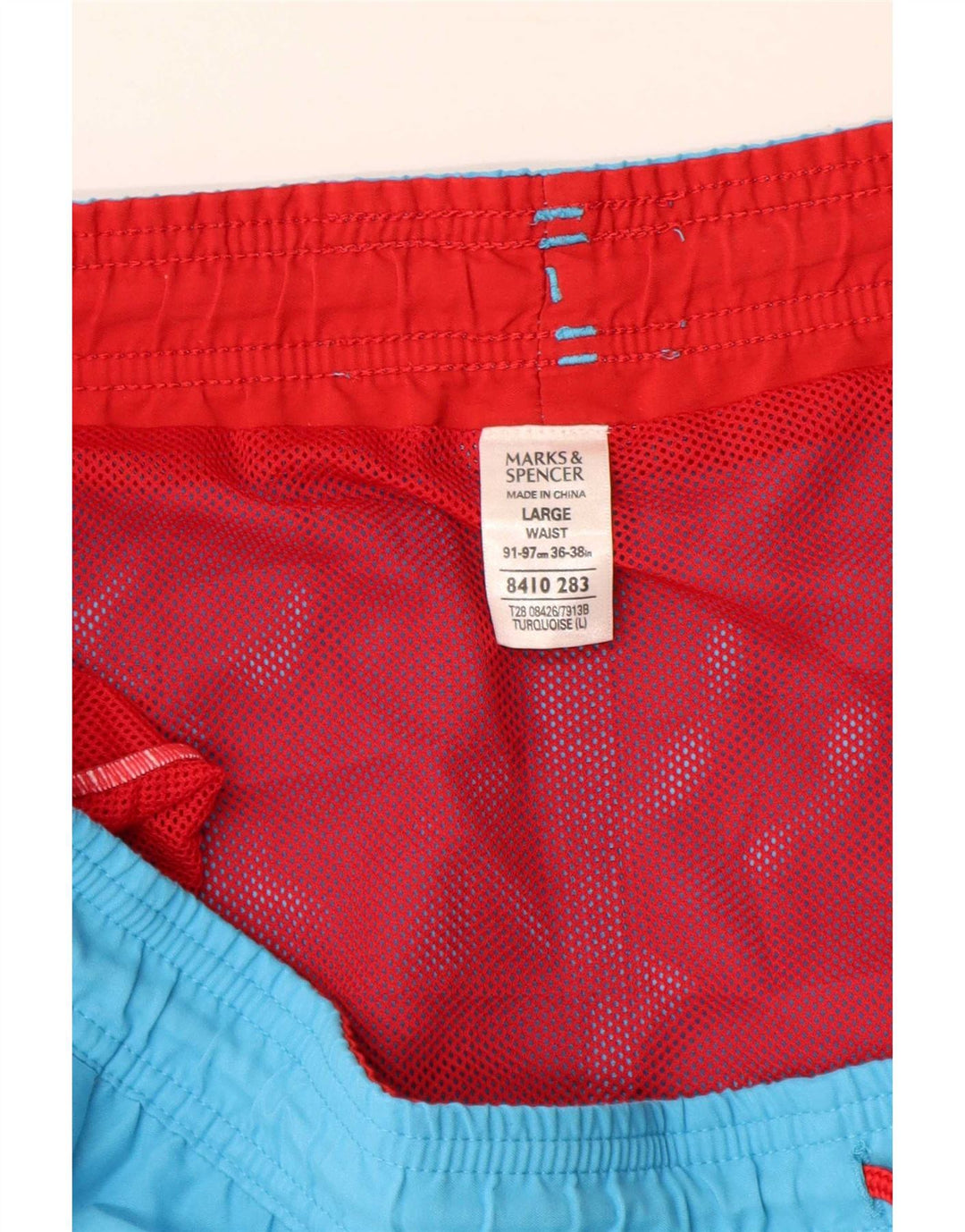 Marks & Spencer Herren-Badeshorts, groß, türkisfarbenes Polyester