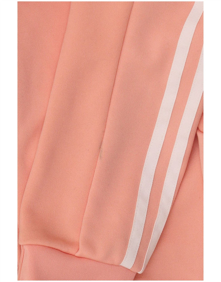 Adidas Damen Graphic Trainingsanzug Top Jacke UK 6 XS Orange Polyester