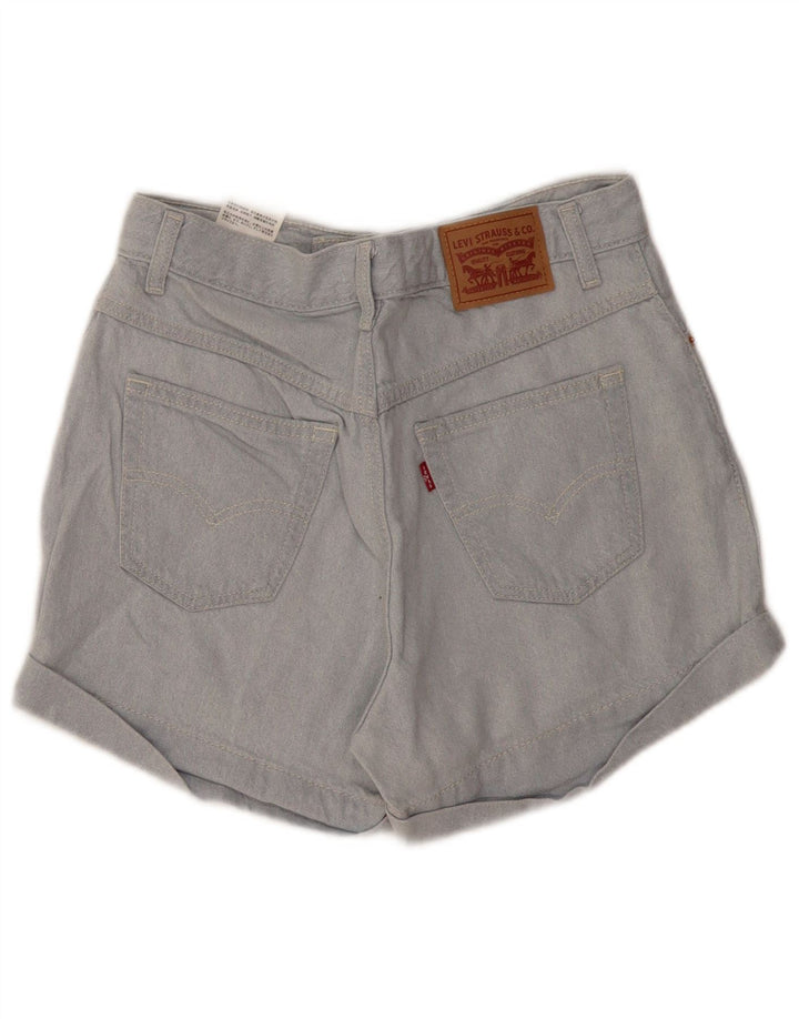 LEVI'S Damen Mom Denim Shorts W28 Mittelblaue Baumwolle