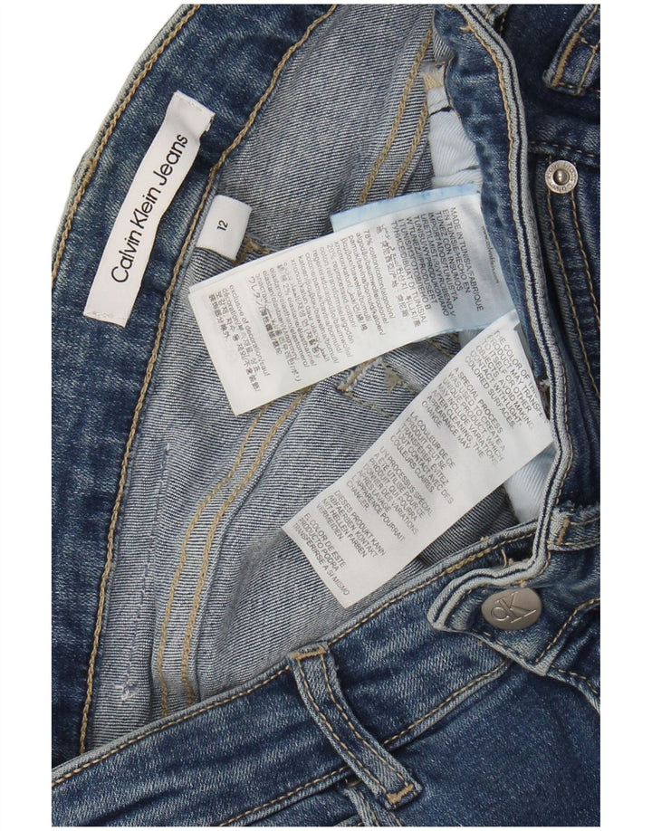 CALVIN KLEIN Bootcut-Jeans für Mädchen, 11–12 Jahre, W26, L28, blaue Baumwolle