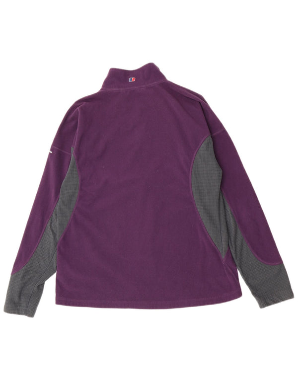Berghaus Damen-Fleecepullover mit Reißverschluss am Hals, UK 18, XL, Lila, Farbblock, Sport