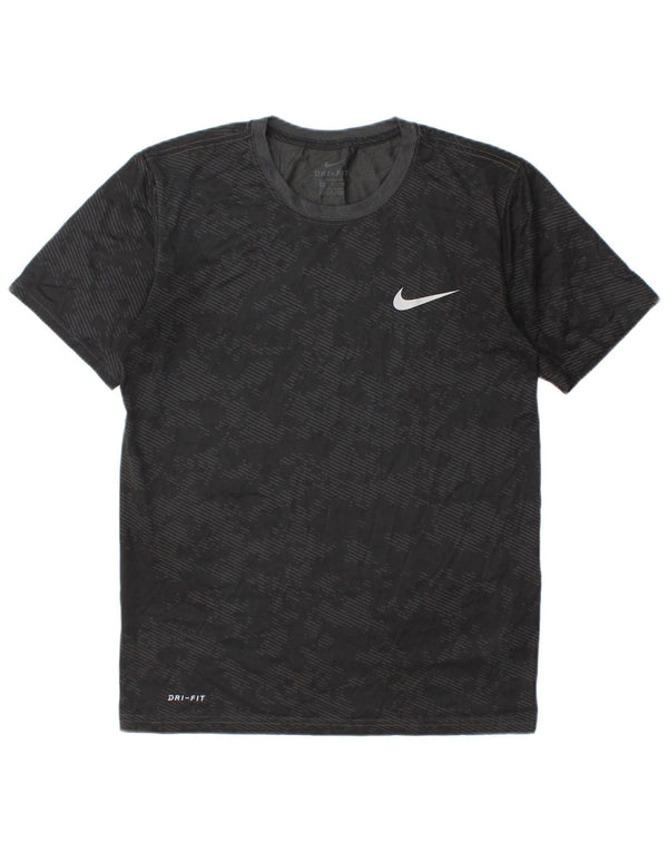 Nike Herren Dri Fit T-Shirt Top Small Schwarz Camouflage Polyester