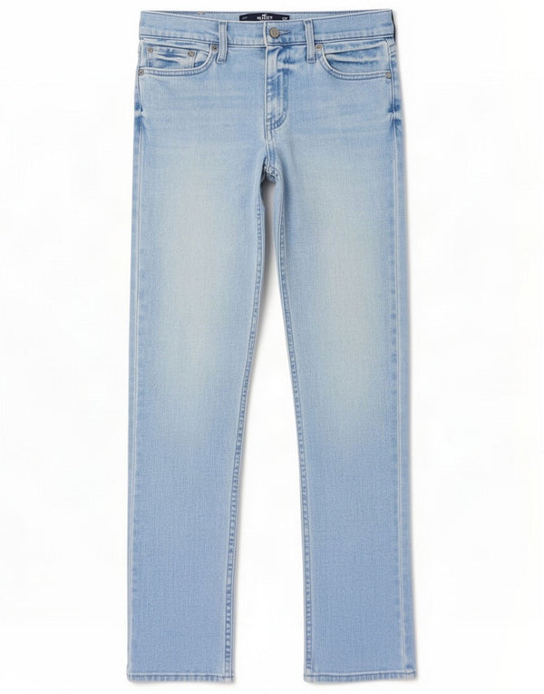 Hollister Damen Slim Fit Straight Jeans W29 L32 Blaue Baumwolle