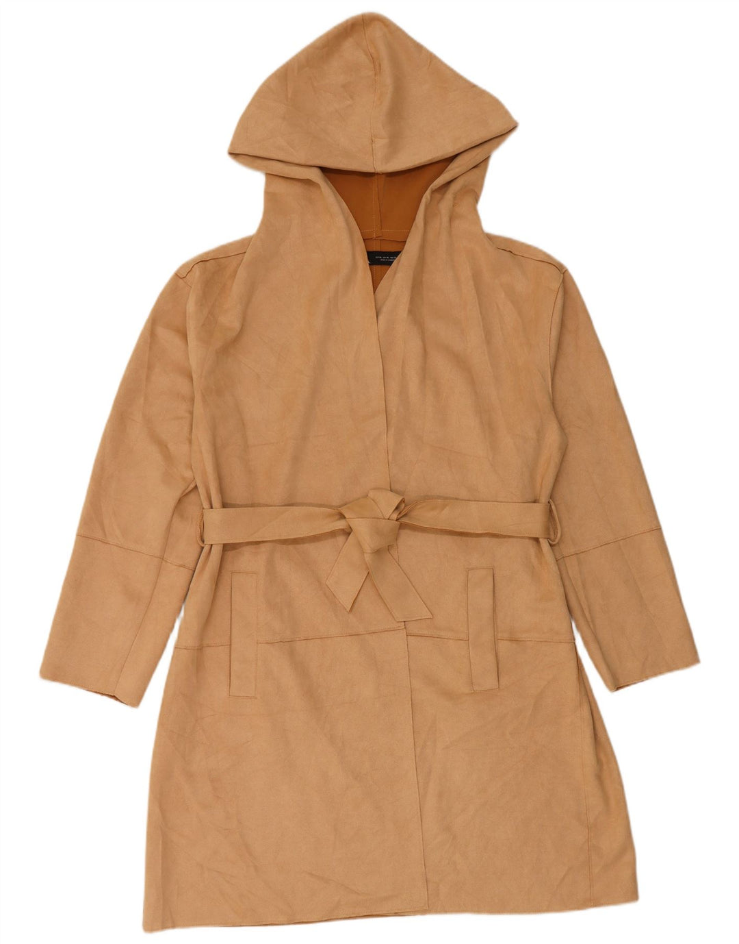 Zara Damen Kapuzenmantel UK 18 XL Beige