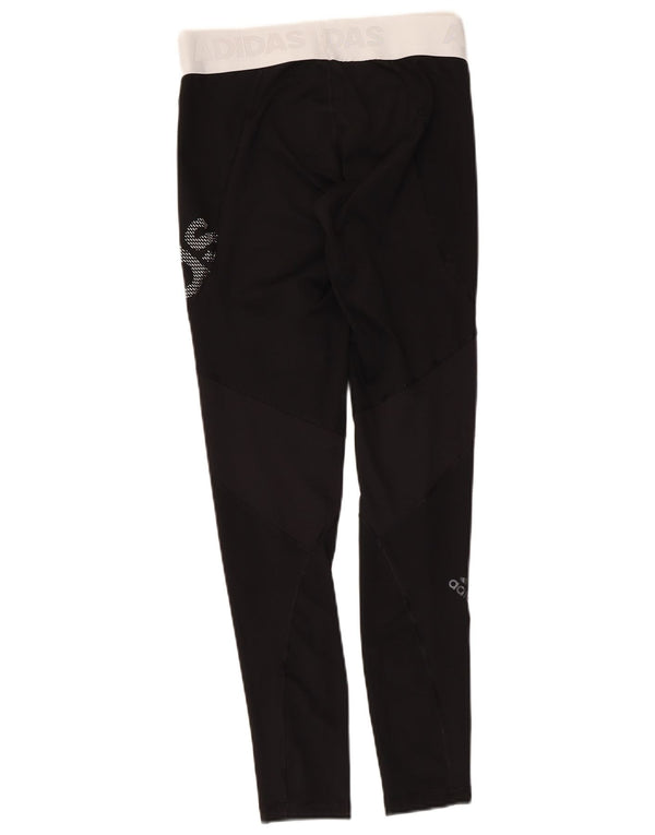 Adidas Damen Climacool Graphic Leggings UK 8/10 Small Schwarz