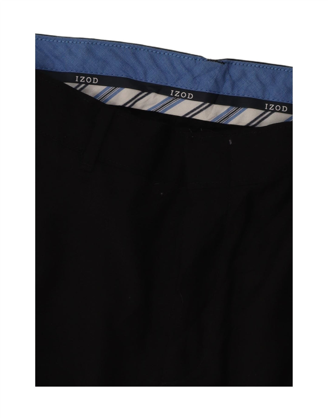 IZOD Mens Straight Chino Trousers W30 L30 Black