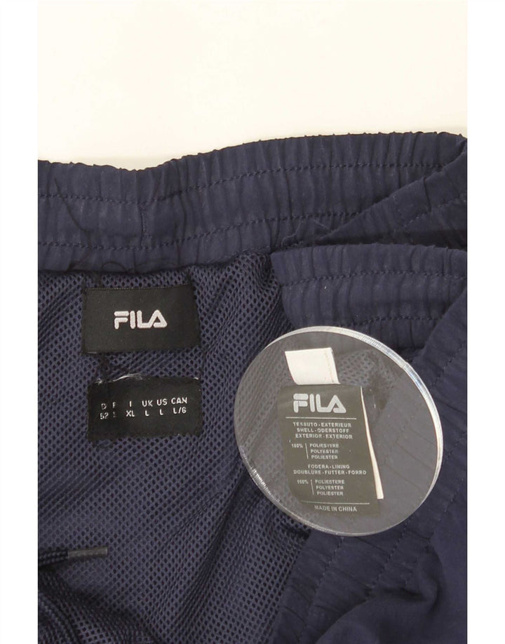 Fila Herren-Sportshorts, groß, marineblau, Farbblock-Polyester