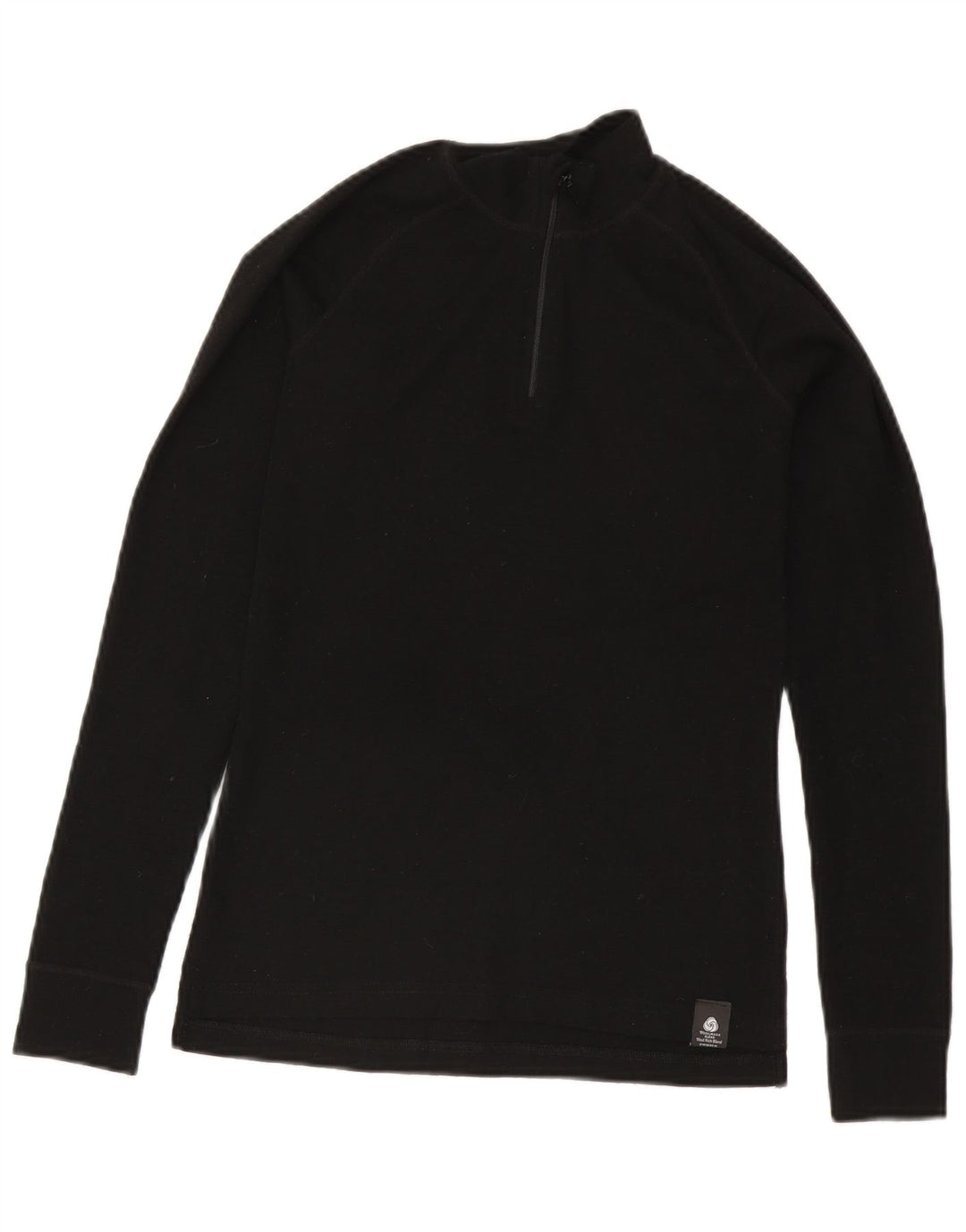 Mountain Warehouse Damen-Pullover mit Reißverschluss am Hals, UK-Gr. 10, Größe S, schwarze Wolle