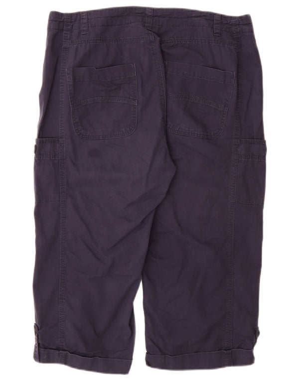 WEIRD FISH Damen Caprihose UK 14 Large W34 Marineblaue Baumwolle