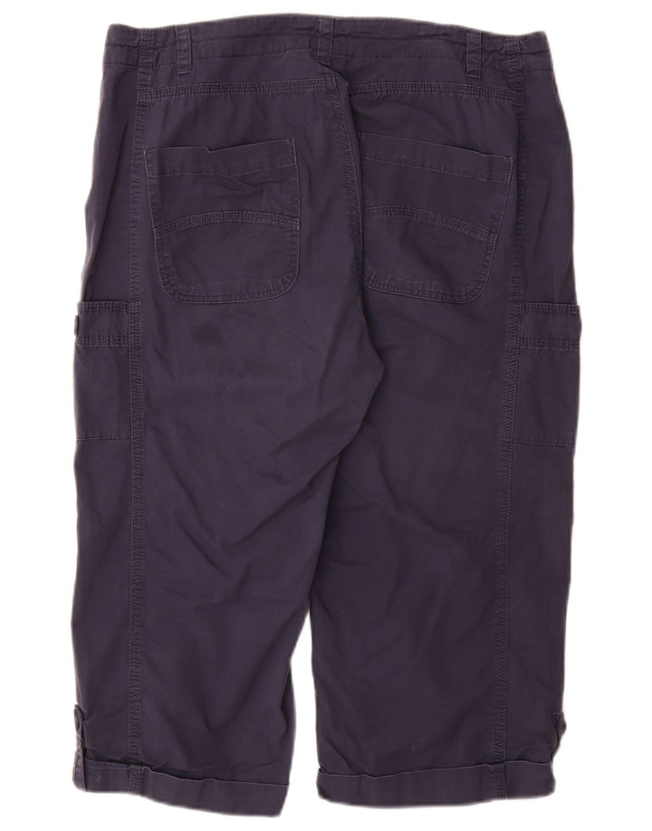 WEIRD FISH Damen Caprihose UK 14 Large W34 Marineblaue Baumwolle