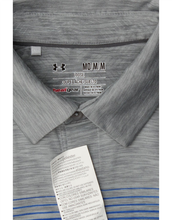 UNDER ARMOUR Herren Heat Gear Poloshirt Mittelgraues Colourblock-Polyester