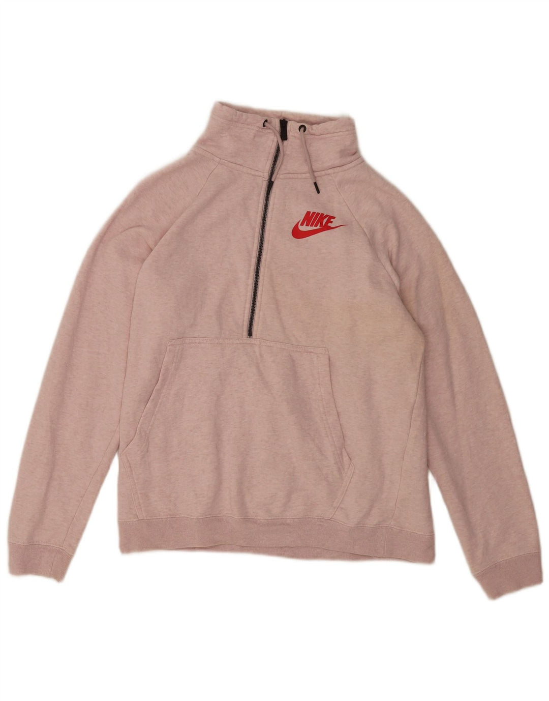 Nike Damen-Sweatshirt mit Reißverschluss, übergroß, mit Reißverschluss, Gr. 14, mittelrosa meliert
