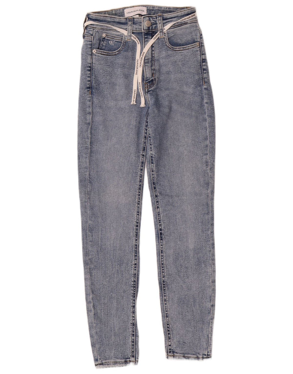 Calvin Klein Damen Skinny Jeans W26 L27 Blaue Baumwolle