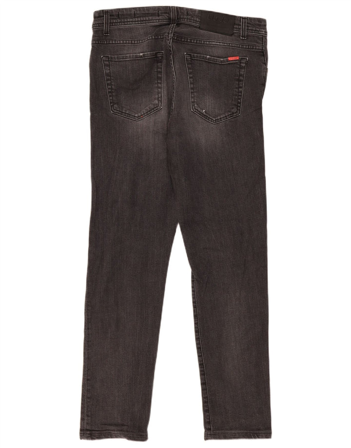 Liu Jo Herren Regular Slim Jeans W35 L30 Graue Baumwolle