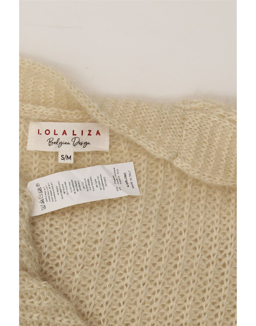 VINTAGE Womens Oversized Longline Open Cardigan Sweater UK 10 Small Beige Vintage Vintage and Second-Hand Vintage from Messina Hembry 