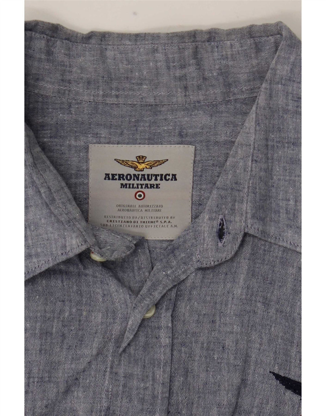 Aeronautica Militare Herrenhemd Mittelblau