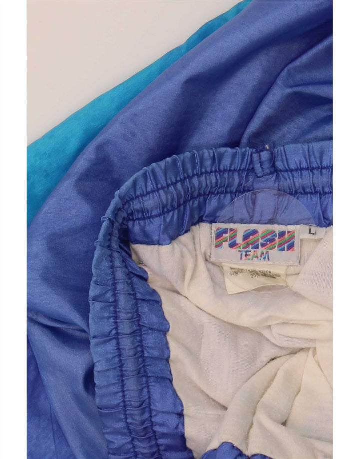 Flash Herren-Trainingshose, Jogginghose, groß, blaues Colourblock-Nylon