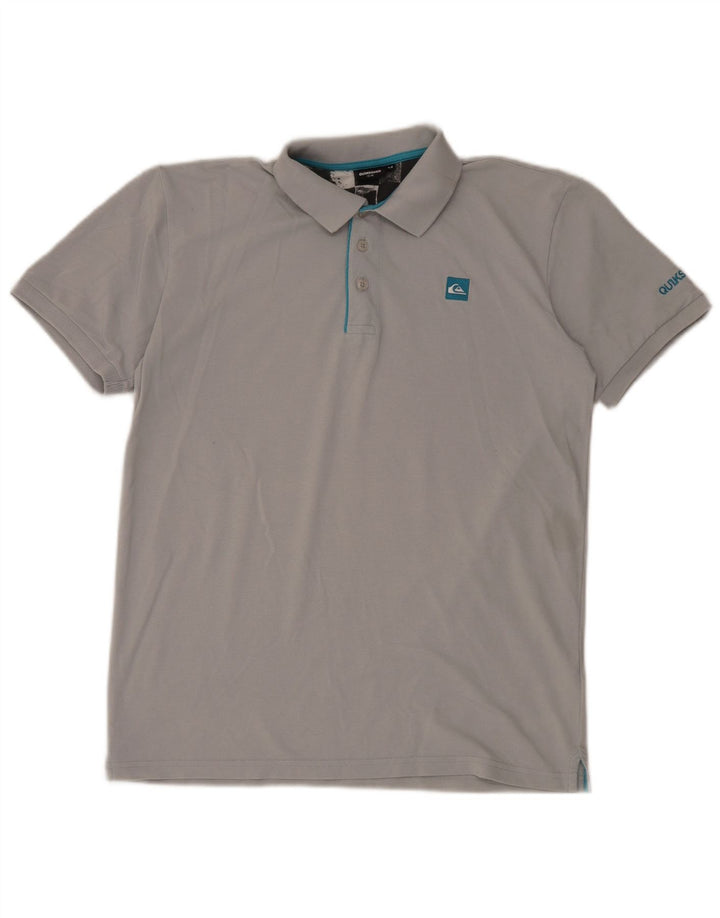 Quiksilver Slim-Fit-Poloshirt für Herren aus mittelgrauer Baumwolle