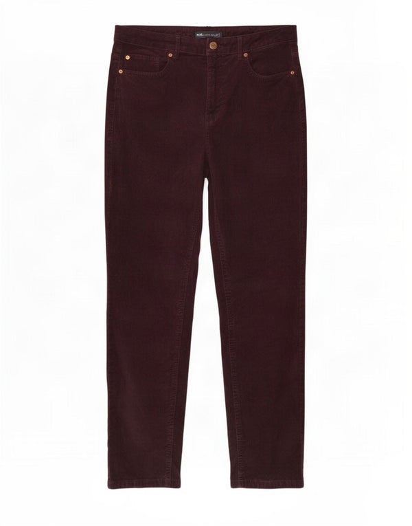 Marks & Spencer Damen Cordhose mit hoher Taille, UK 14, Größe L W32 L27 Bur