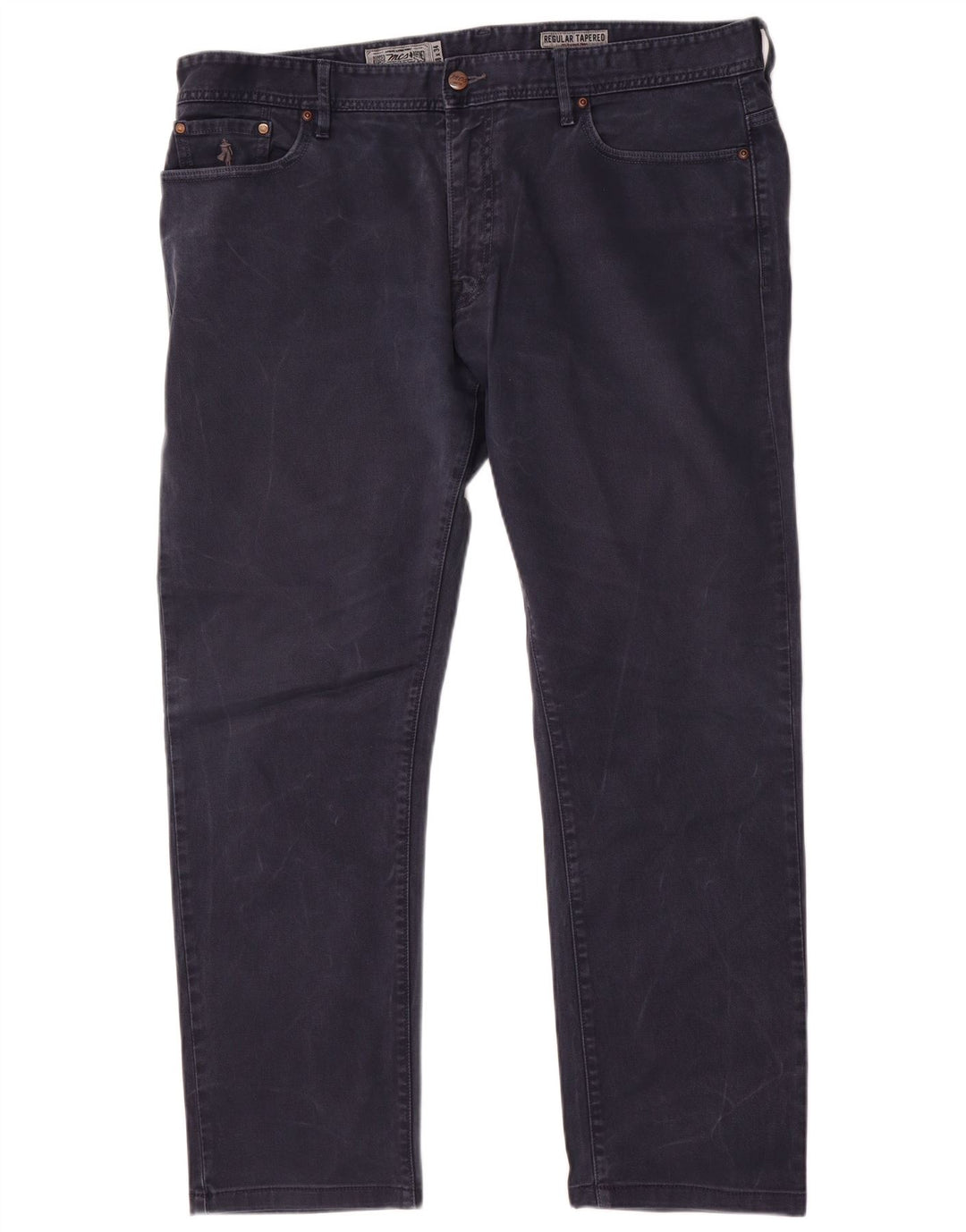 Marlboro Classics Herren Regular Tapered Jeans W38 L30 Marineblaue Baumwolle